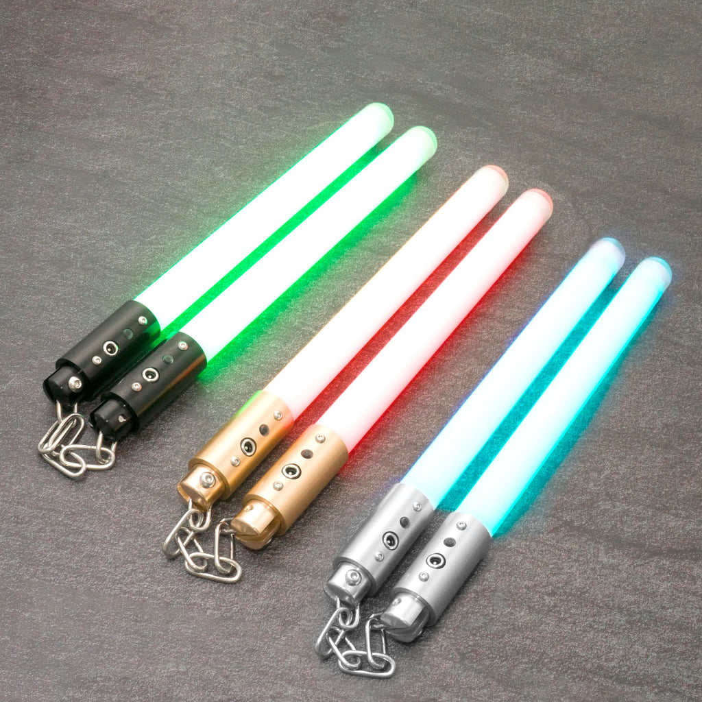 AKsabers Nunchakus Metal pixel Lightsabers 35cm Flashing light effect Length 11 color changes Heavy Dueling Cosplay Toy