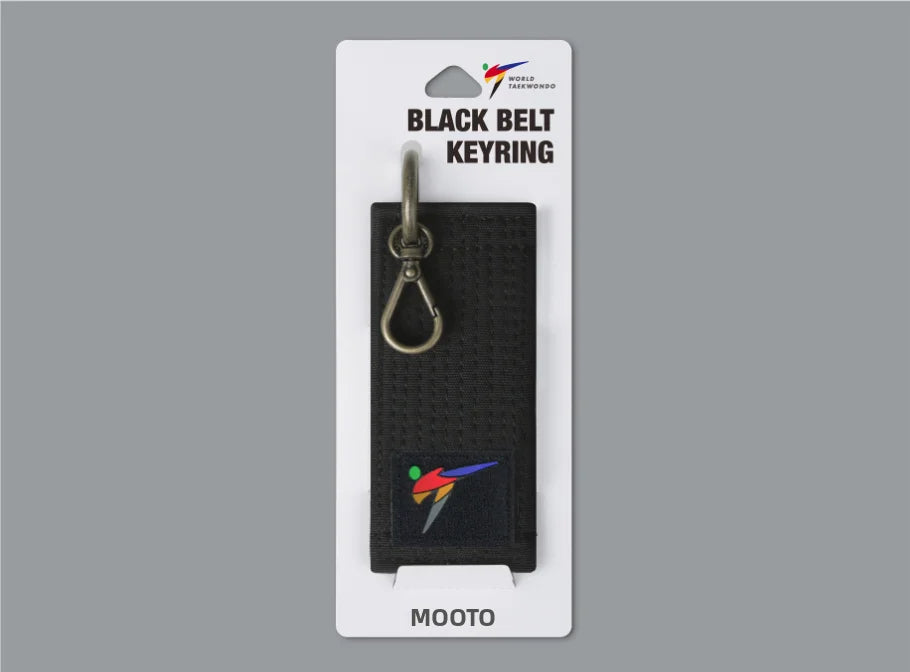 MOOTO Taekwondo Bla Belt Keychain Cusizable Embroidery Key Holder Personalized Gift Collectible Sport Martial Arts