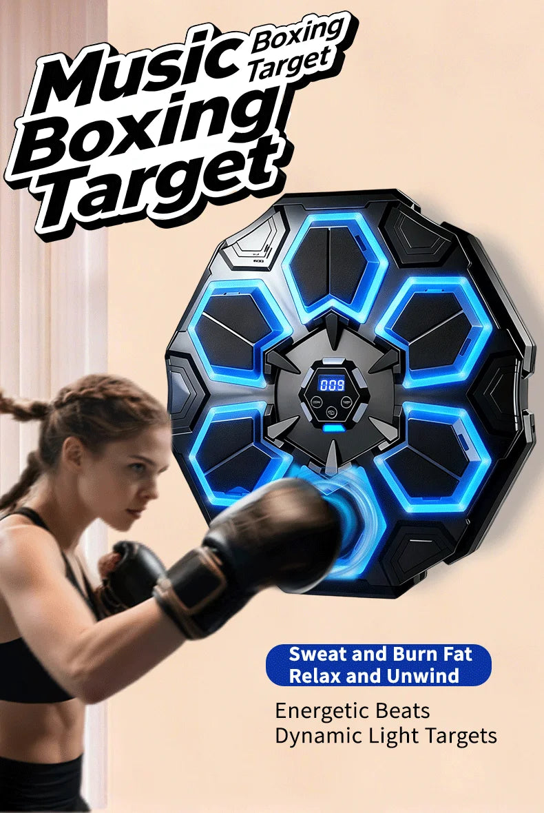 New Smart Bluetooth Music Boxing Machine Gloves Boxing Training Punching Bag Boxing Equipment Muay Thai Home Gym For Adults Kids