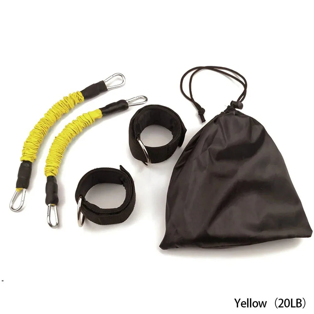 Fitness Elastic Bands Ankle Exercise Straps Rubber Pull Rope Resistance Bands 20-80LB Gym Home Taekwondo Training Bands