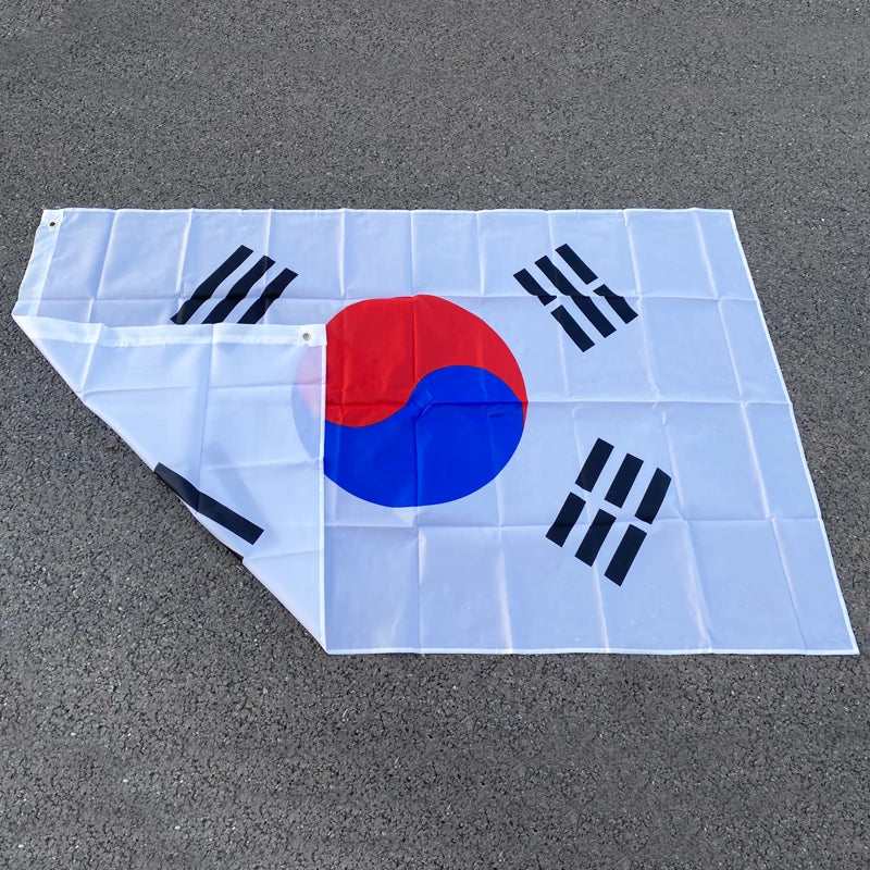 aerxemrbrae 90 x150cm South Korea Korean Flag Banner    Polyester Fabrics