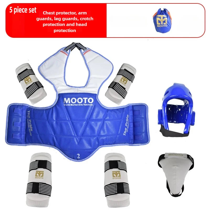 Taekwondo Combat Protective Gear Training Set Actual Combat Equipment Thicken Competition Martial Arts Protective Gear Set