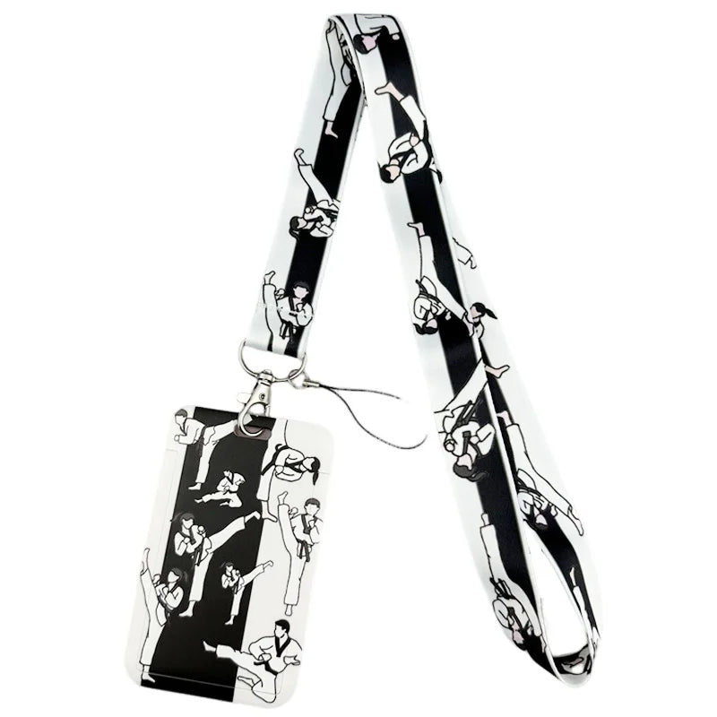 Taekwondo Neck Strap Lanyard keychain Mobile Phone Strap ID Badge Holder Rope Key Chain Keyrings Accessories Webbings Ribbons