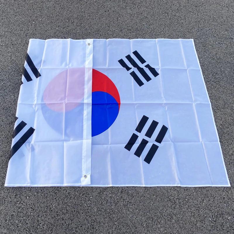 aerxemrbrae 90 x150cm South Korea Korean Flag Banner    Polyester Fabrics